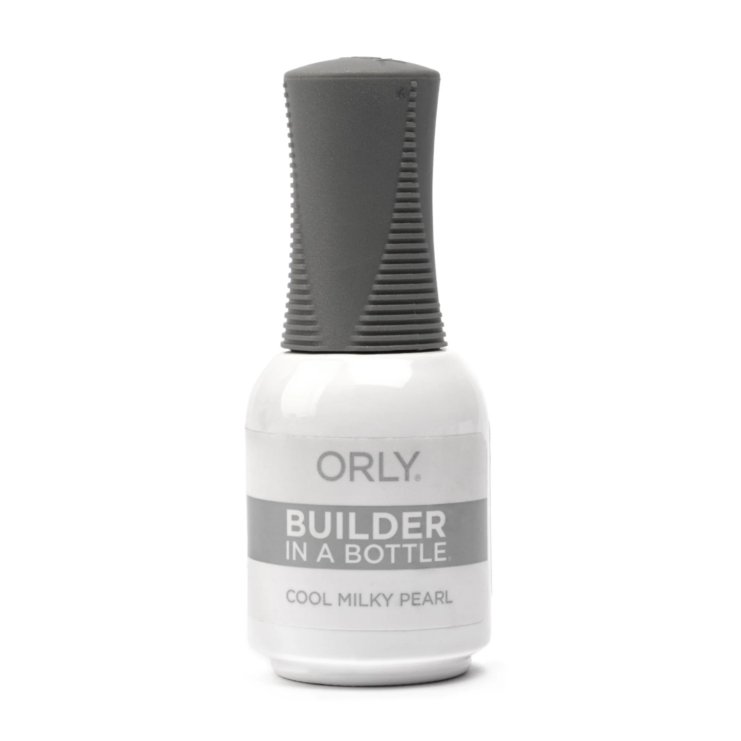 A bottle of Orly Builder in a Bottle in the shade Cool Mlky Pearl for nails.