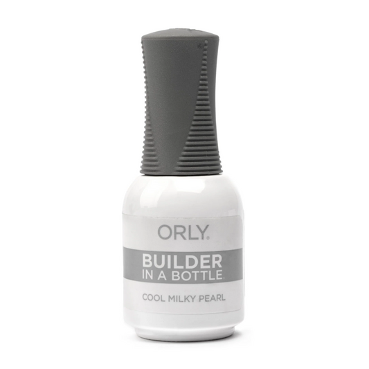 A bottle of Orly Builder in a Bottle in the shade Cool Mlky Pearl for nails.
