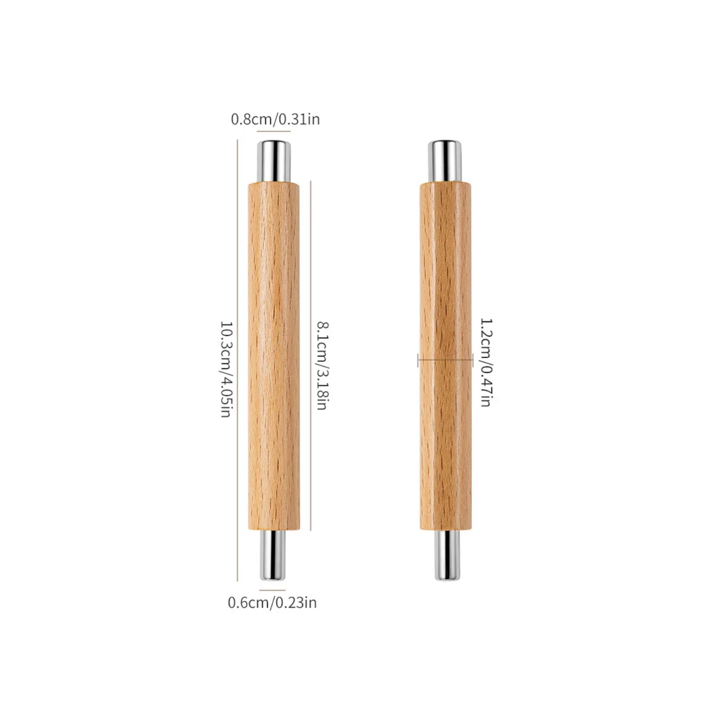 Small Cylindrical Dual-Head Cat Eye Magnet w/ Wooden Handle