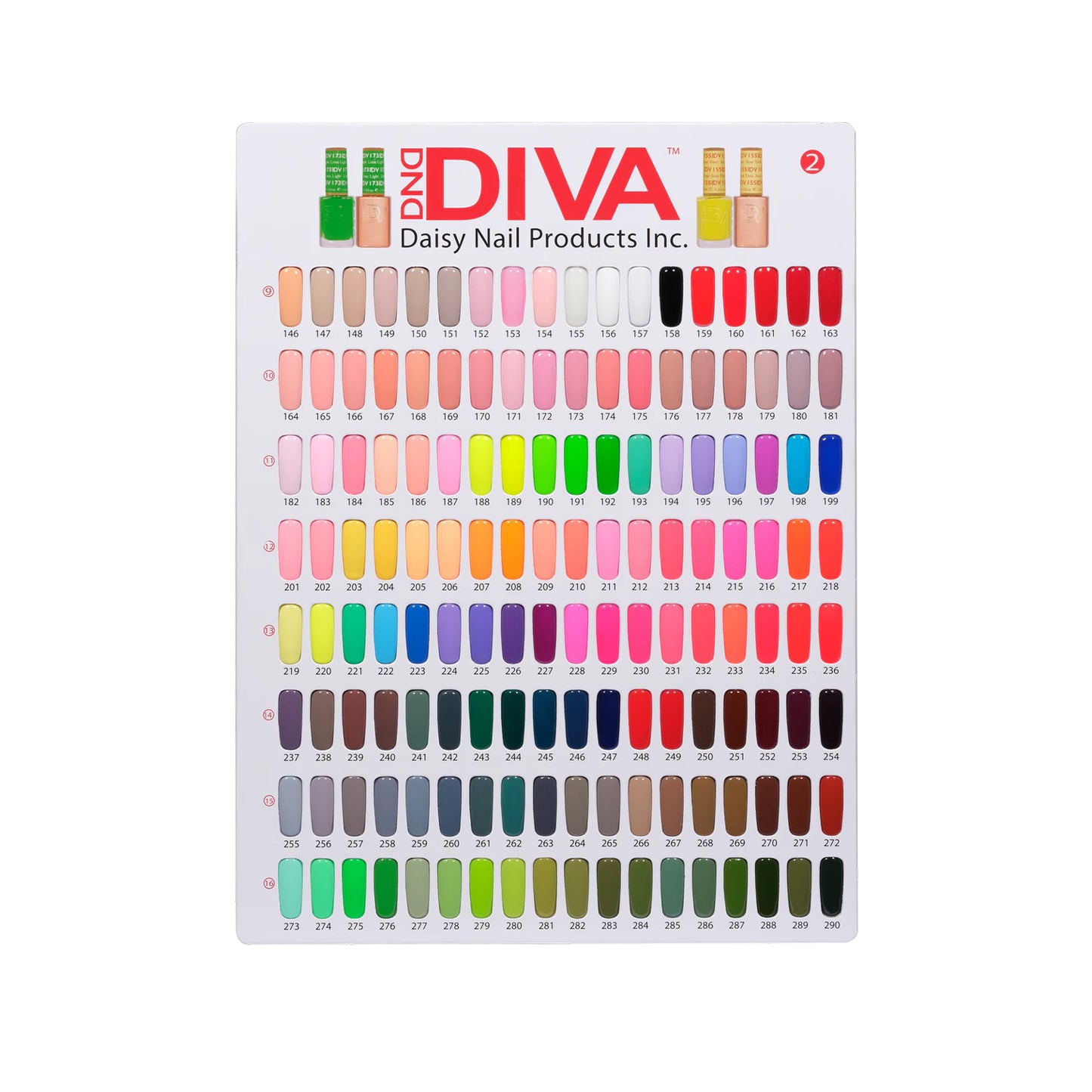 DND DIVA Gel/Lacquer Duo Bundle (288 colors ) + FREE 2 color booklets