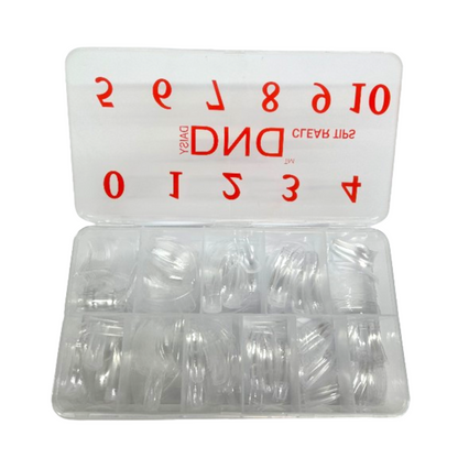 DND Clear Acrylic Nail Tips (550 pcs)