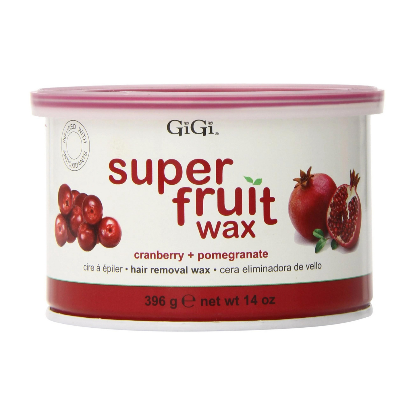 GiGi Super Fruit Wax Cranberry + Pomegranate 14 oz