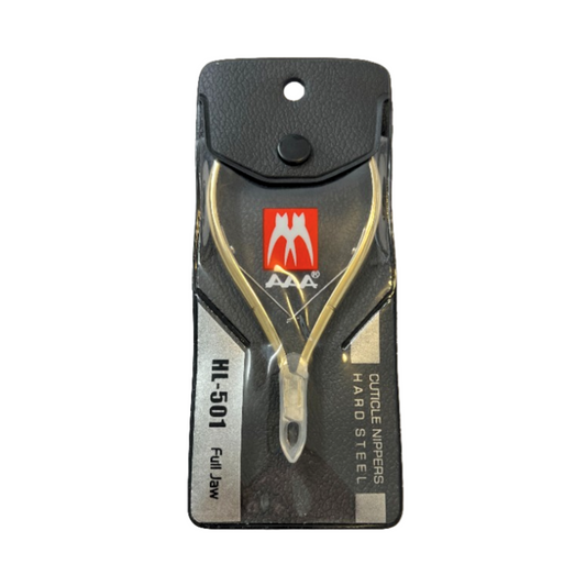 AAA Hard Steel Cuticle Nippers HL-501 Full Jaw (Gold)