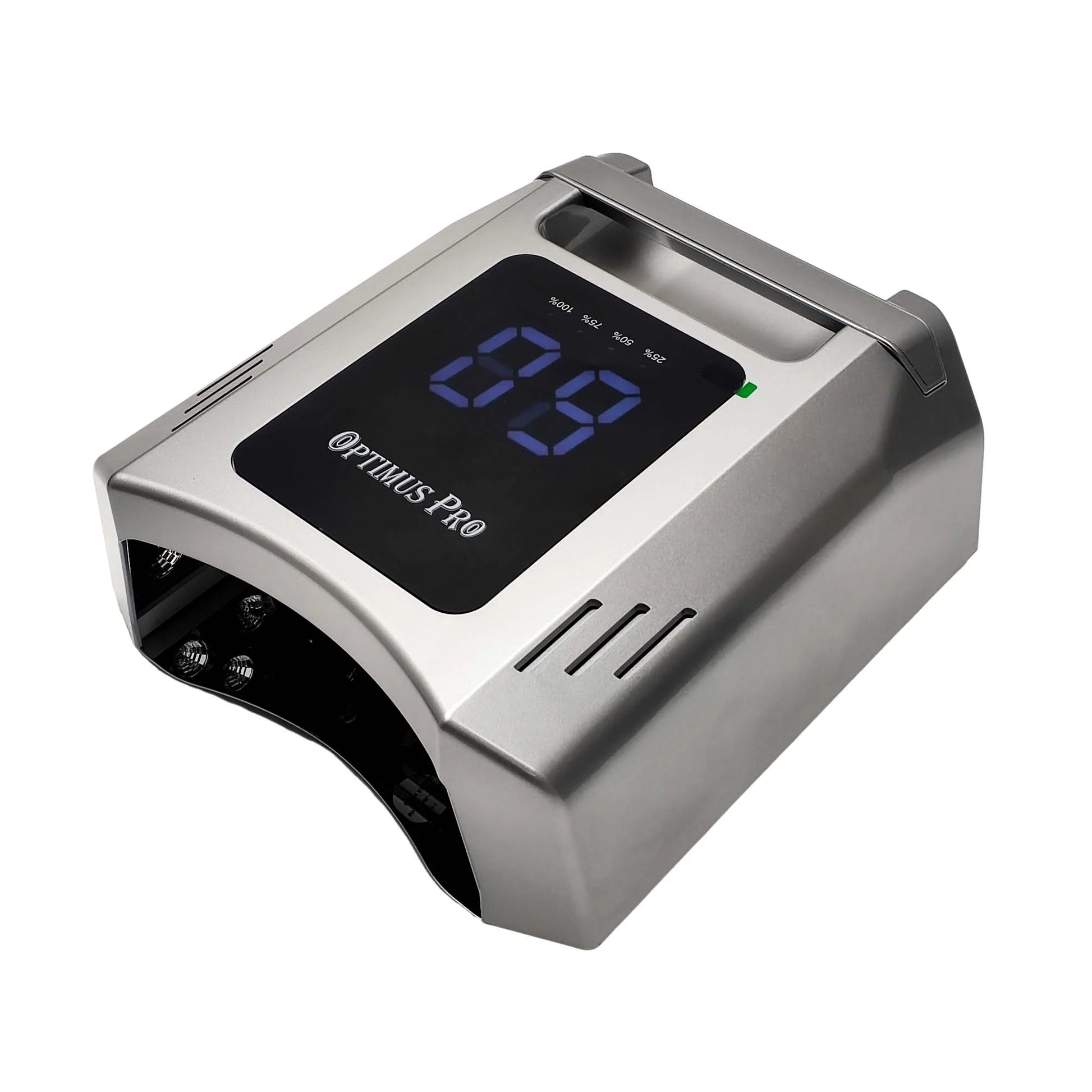 optimus pro silver uv/led lamp side view