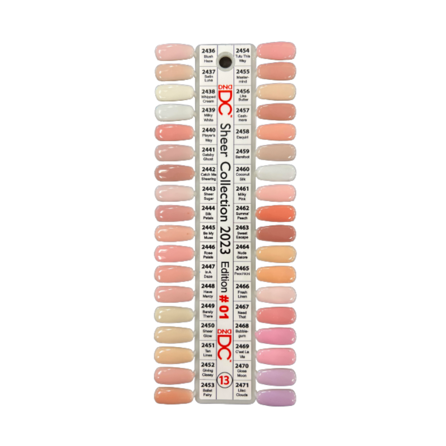 DND DC Duo Sheer Collection 2023 Set (36 colors | #2436-2471) + 2 FREE Color Charts