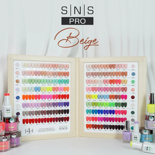 SNS Beige 4-In-1 Collection | 144 Powder, Gel, & Lacquer Matching Combos + 2 LED Lamp