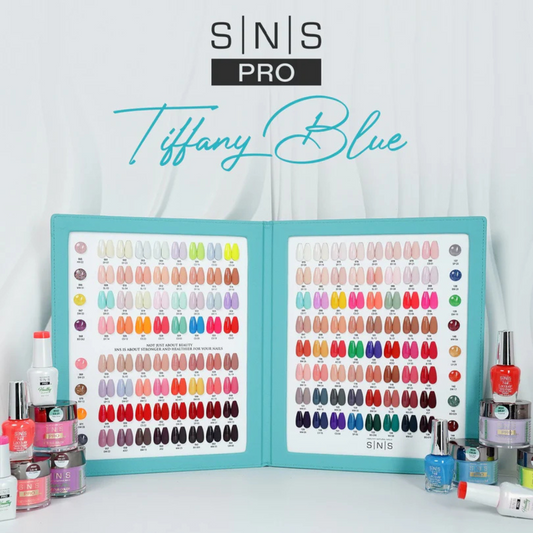 SNS Tiffany Blue 4-In-1 Collection | 144 Powder, Gel, & Lacquer Matching Combos + 2 LED Lamp
