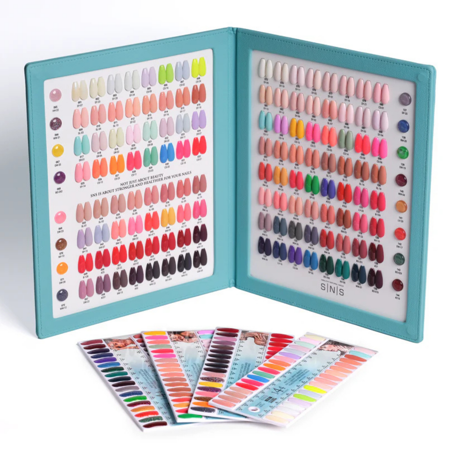 SNS Tiffany Blue 4-In-1 Collection | 144 Powder, Gel, & Lacquer Matching Combos + 2 LED Lamp
