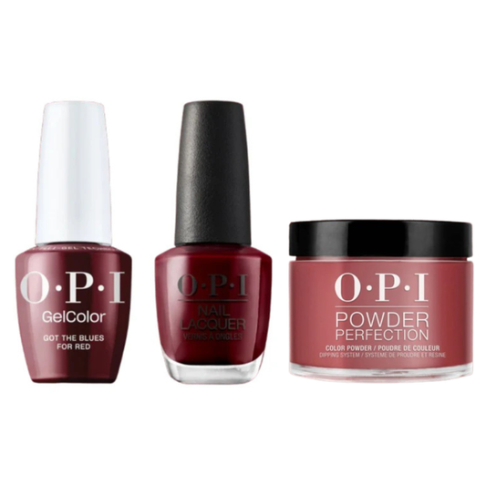 OPI Trio W52 | Got the Blues for Red