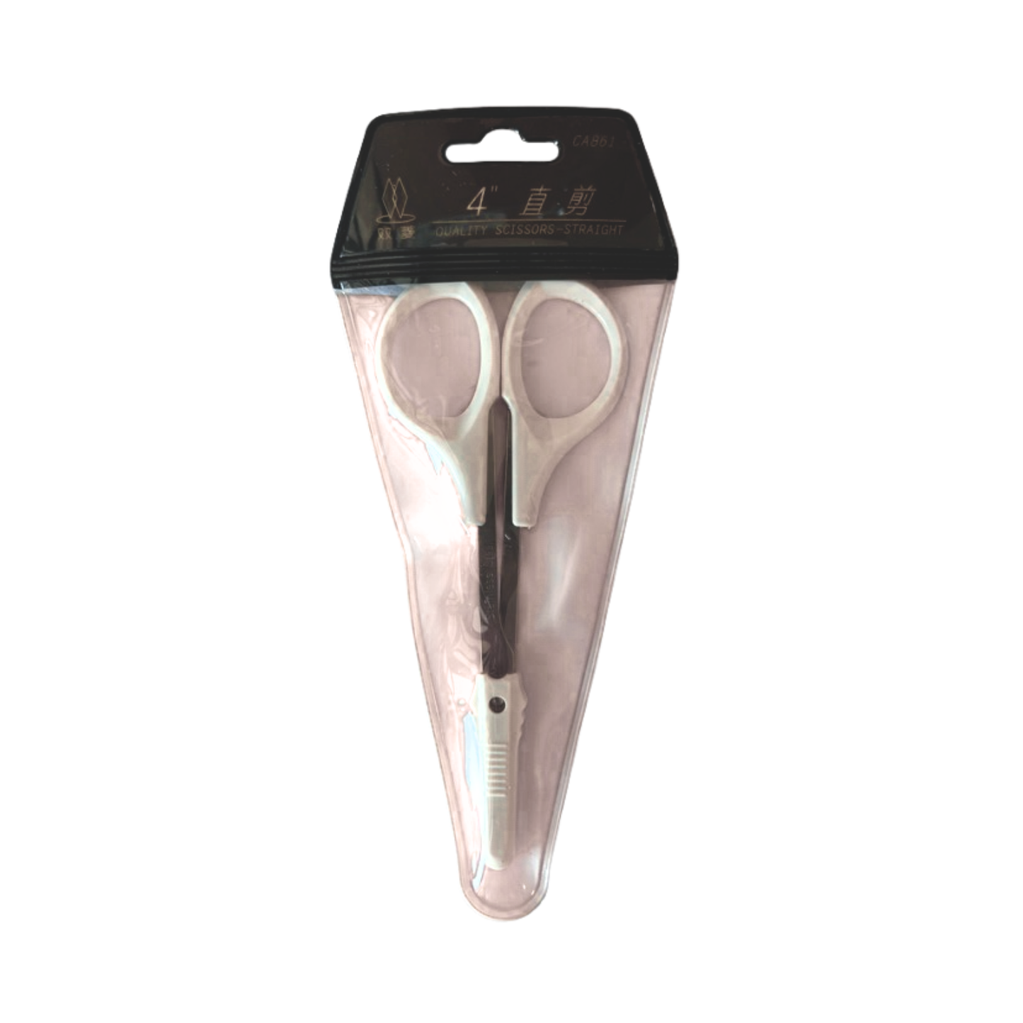 CA861 4" Stainless Steel Quality Scissors | Straight (White)