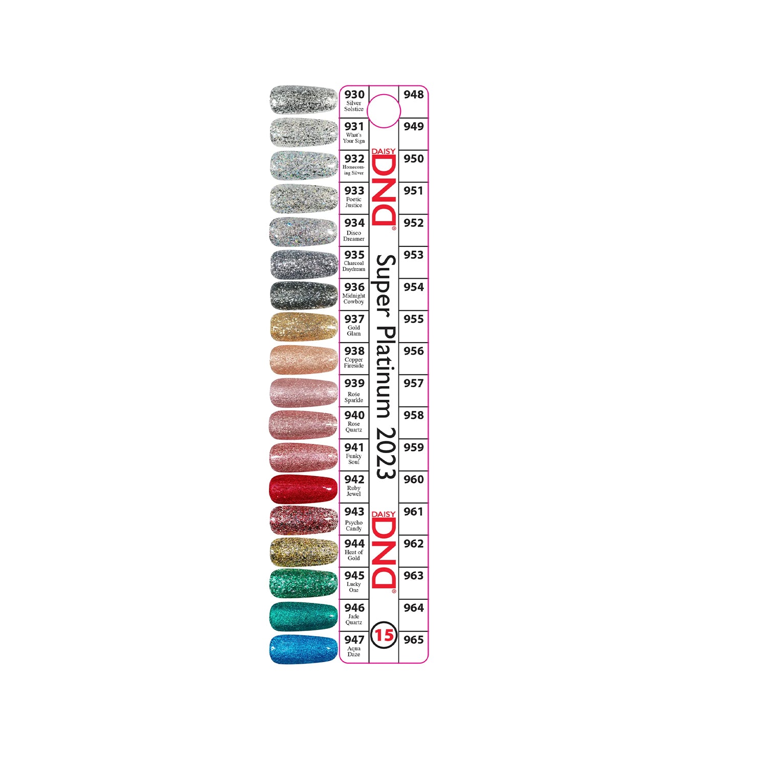 DND Gel Super Platinum Collection set (18 Colors) + FREE Color chart ...